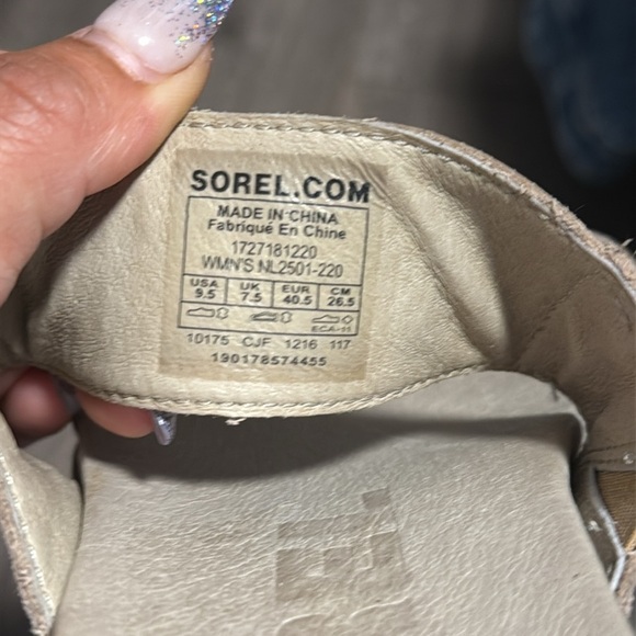 Sorel Women's Beige Tan Double Strap Leather Sandals 9.5 - Picture 7 of 7